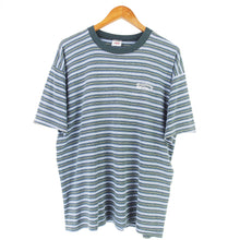 Load image into Gallery viewer, VINTAGE QUIKSILVER STRIPED EMBROIDERED T SHIRT - L