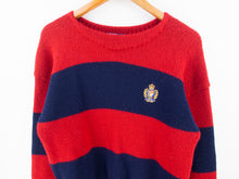 Load image into Gallery viewer, VINTAGE OG 80's POLO CREST KNIT JUMPER - M