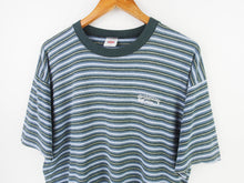Load image into Gallery viewer, VINTAGE QUIKSILVER STRIPED EMBROIDERED T SHIRT - L
