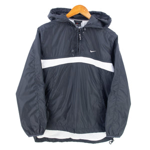 VINTAGE NIKE STRIPE 1/4 ZIP WINDBREAKER - S