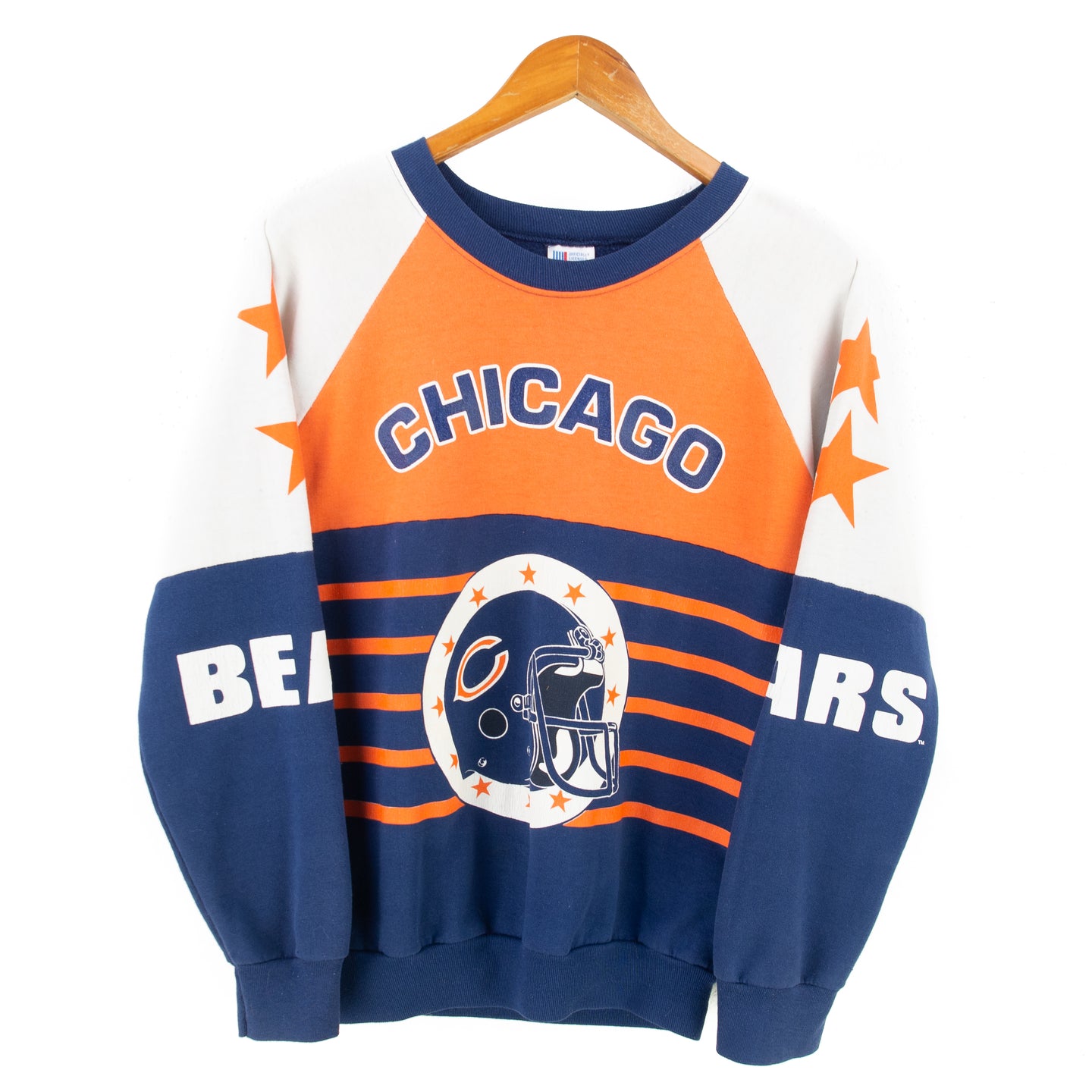 VINTAGE 80's CHICAGO BEARS ALL OVER PRINT CREW - S/M