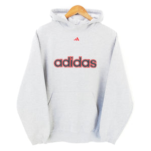 VINTAGE ADIDAS EMBROIDERED HOODIE - S