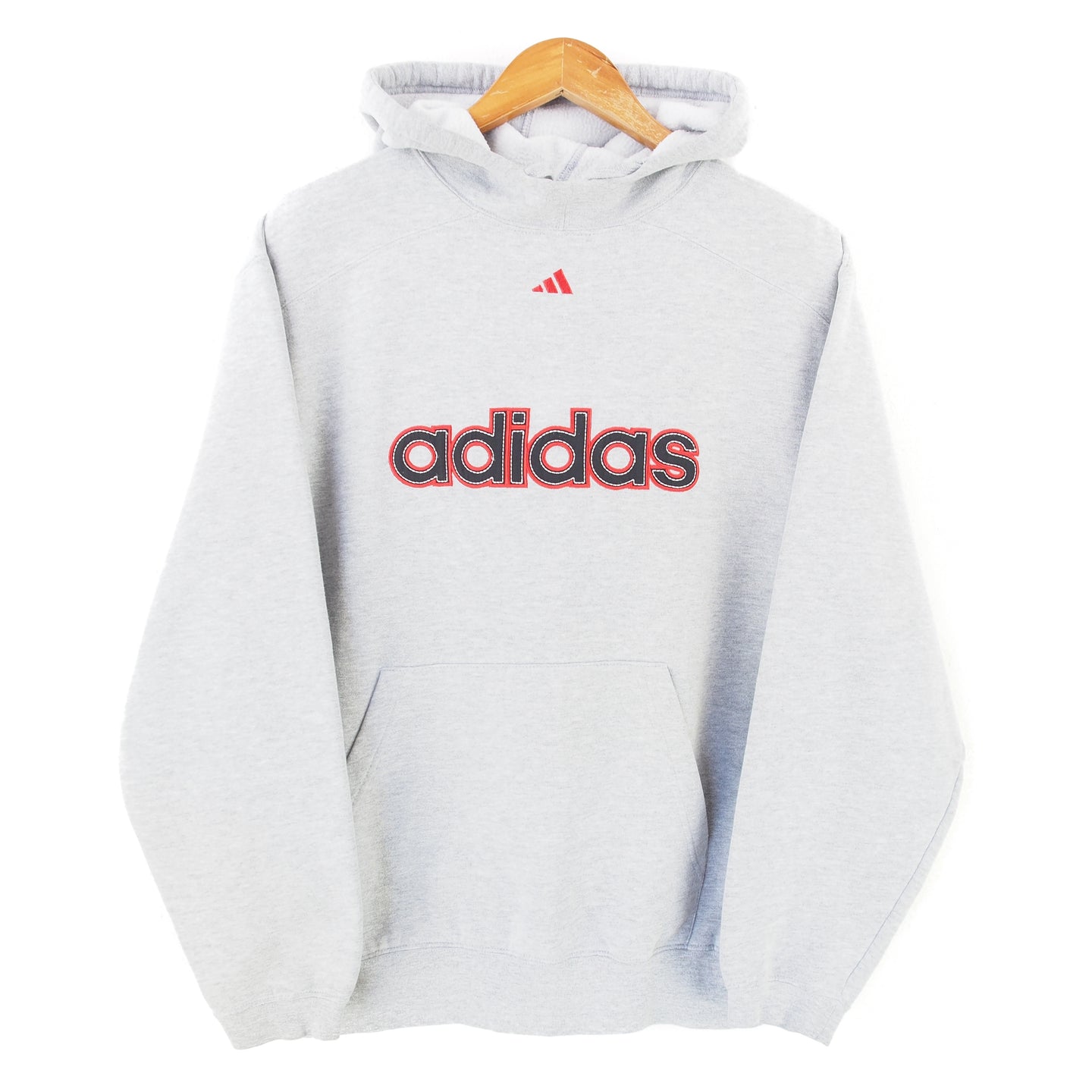 VINTAGE ADIDAS EMBROIDERED HOODIE - S