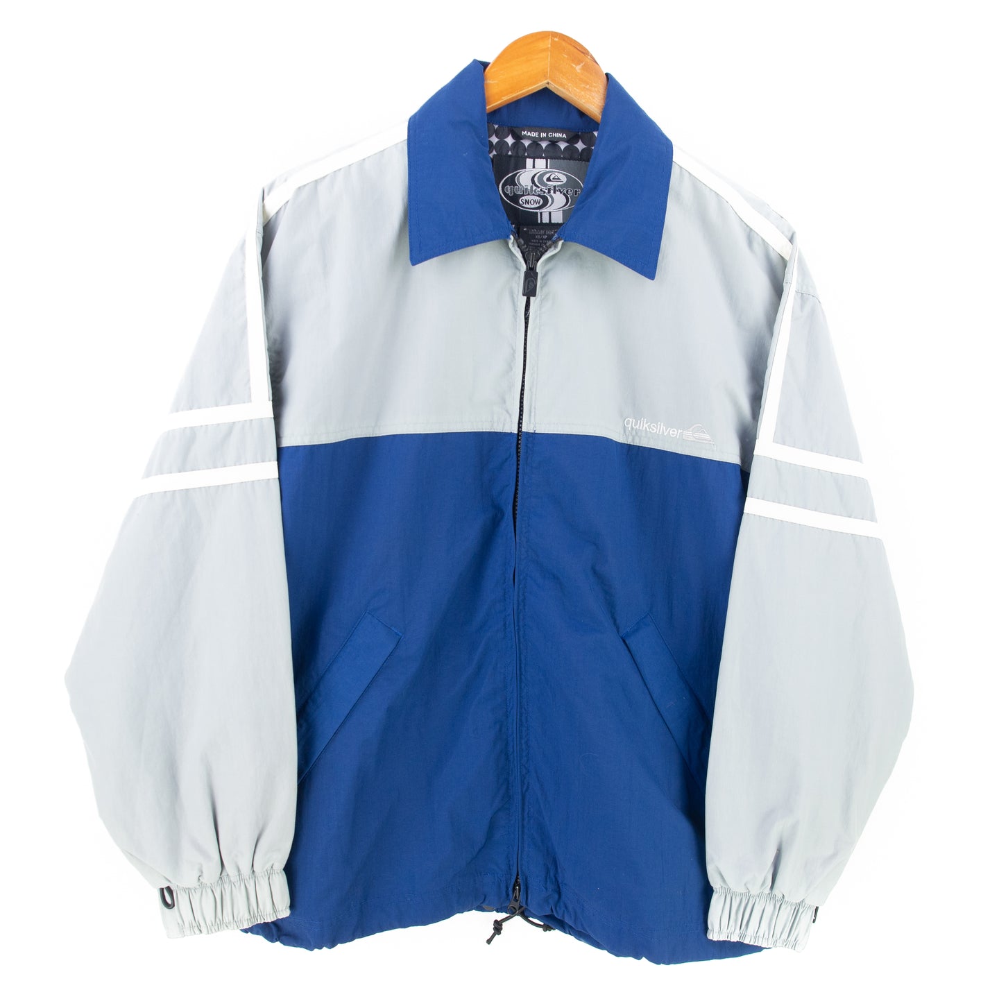 VINTAGE QUIKSILVER LINED COLLAR JACKET - M