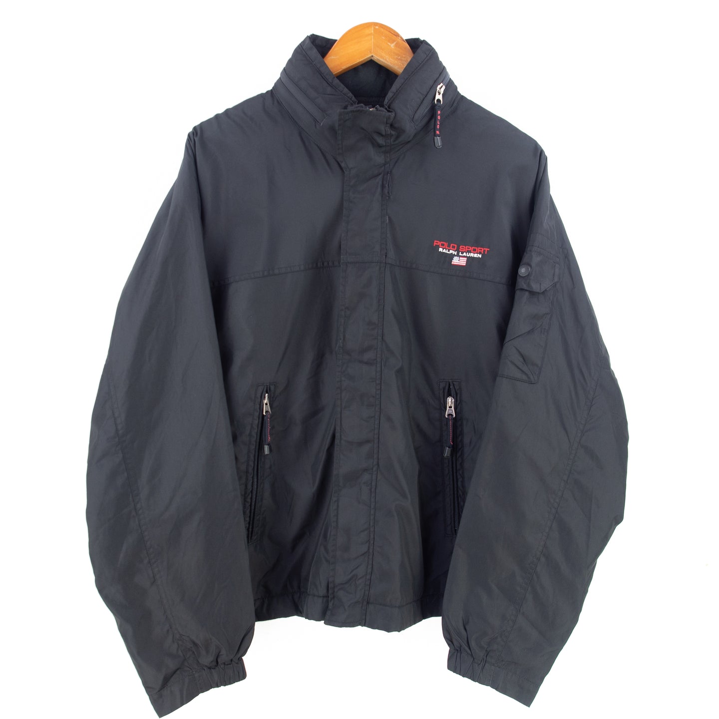 VINTAGE POLO SPORT FLEECE LINED TACTICAL JACKET - L