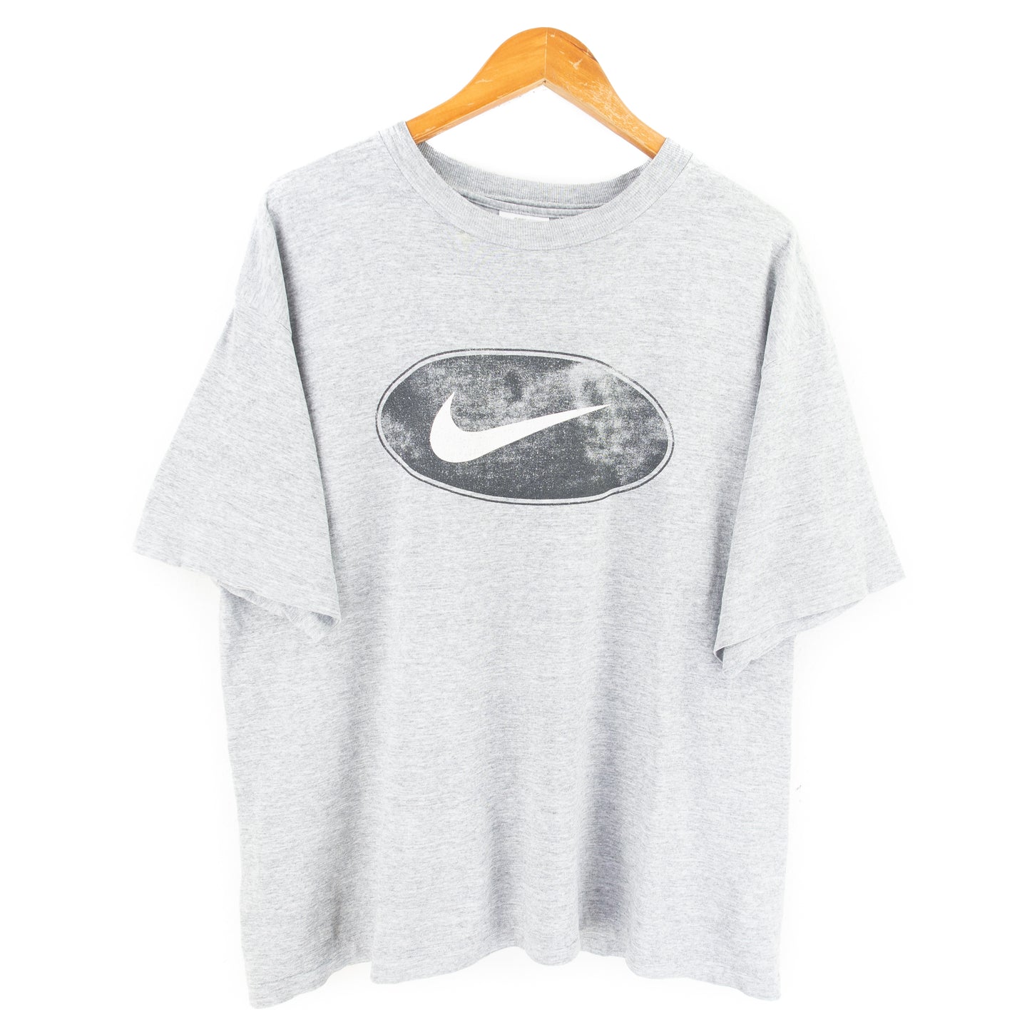 VINTAGE NIKE BIG SWOOSH T SHIRT - L