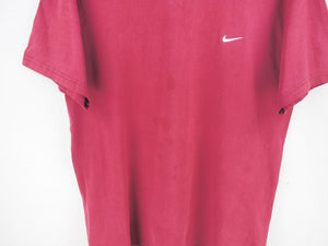 VINTAGE NIKE EMBROIDERED SWOOSH T SHIRT - M