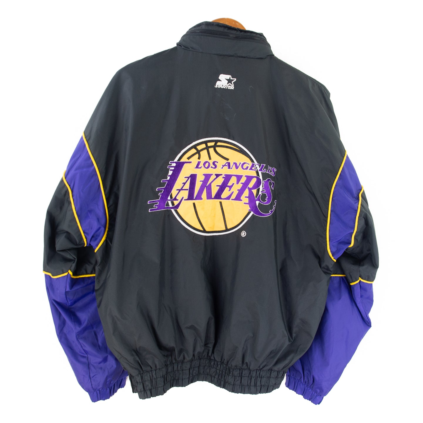 VINTAGE STARTER LAKERS EMBROIDERED JACKET - L