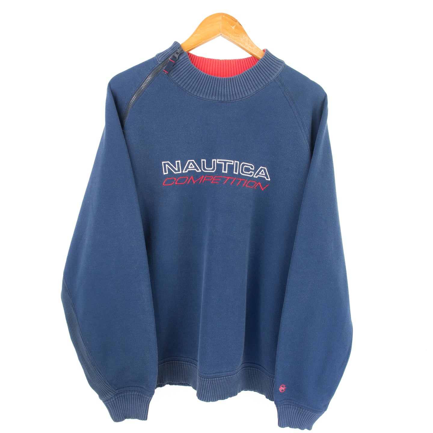 VINTAGE NAUTICA COMP KNIT SIDE ZIP - L
