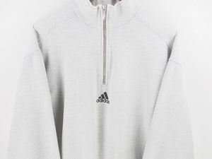 VINTAGE ADIDAS CENTRE LOGO 1/4 ZIP - M