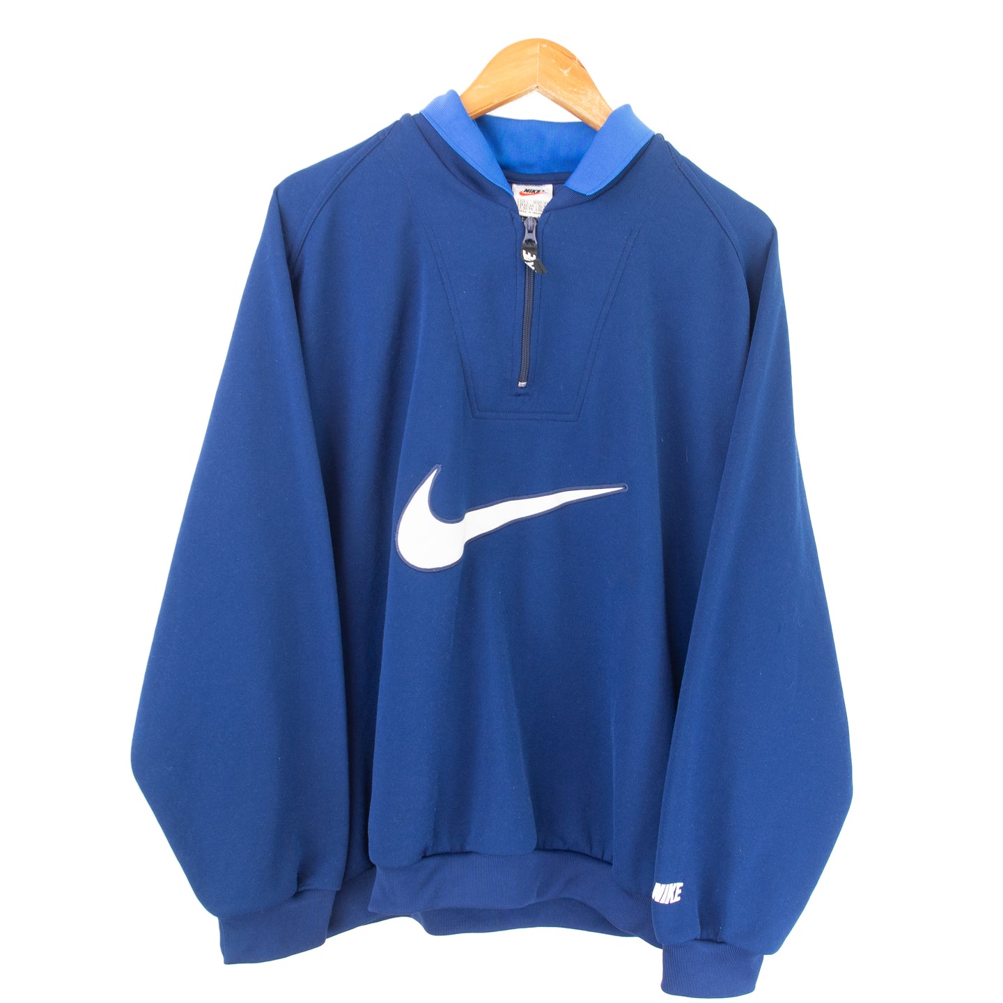 VINTAGE NIKE BIG SWOOSH 1/4 ZIP - L