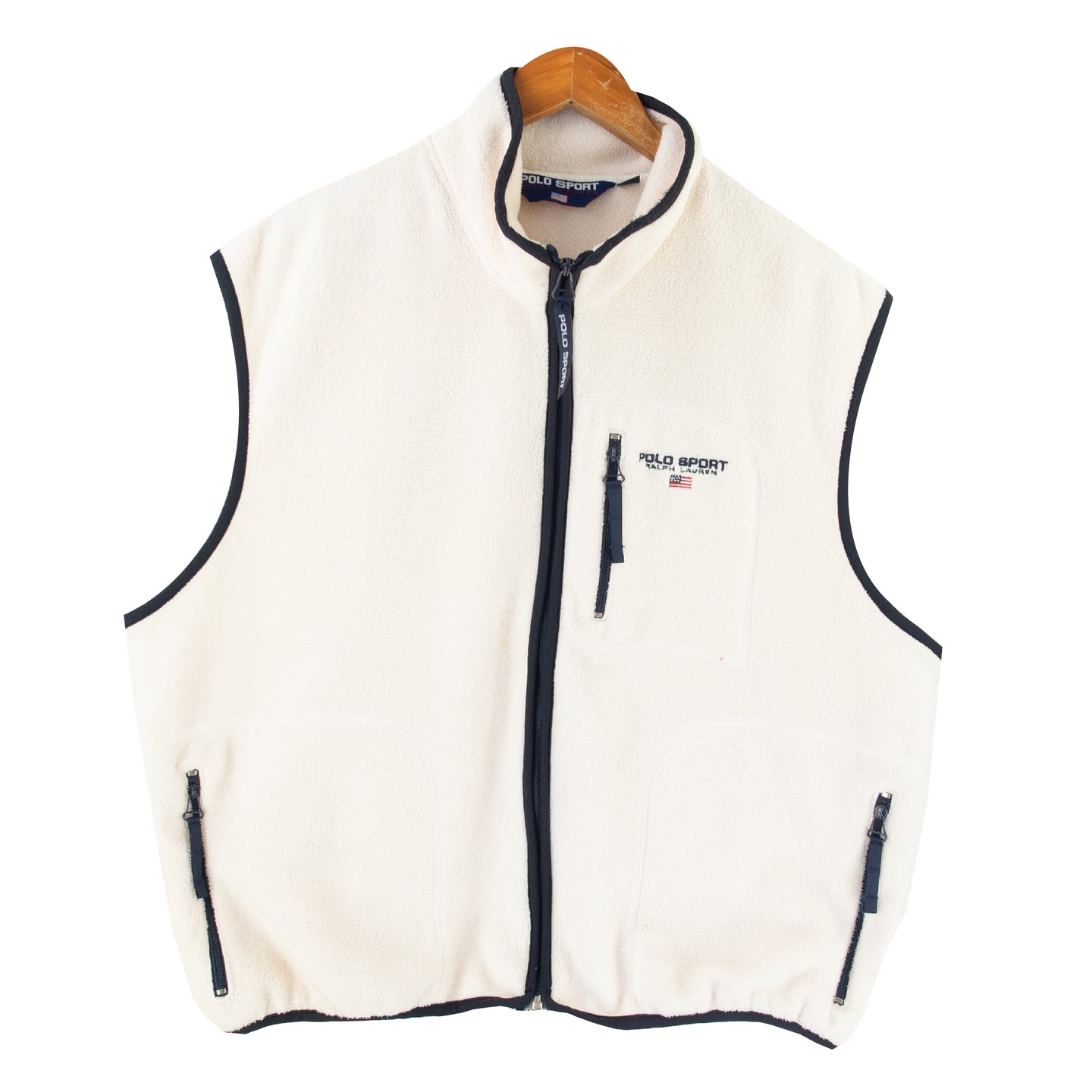 VINTAGE POLO SPORT FLEECE VEST - L