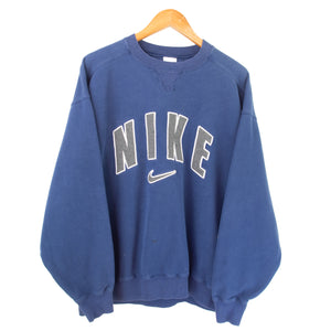 VINTAGE NIKE BIG EMBROIDERED CREWNECK - L