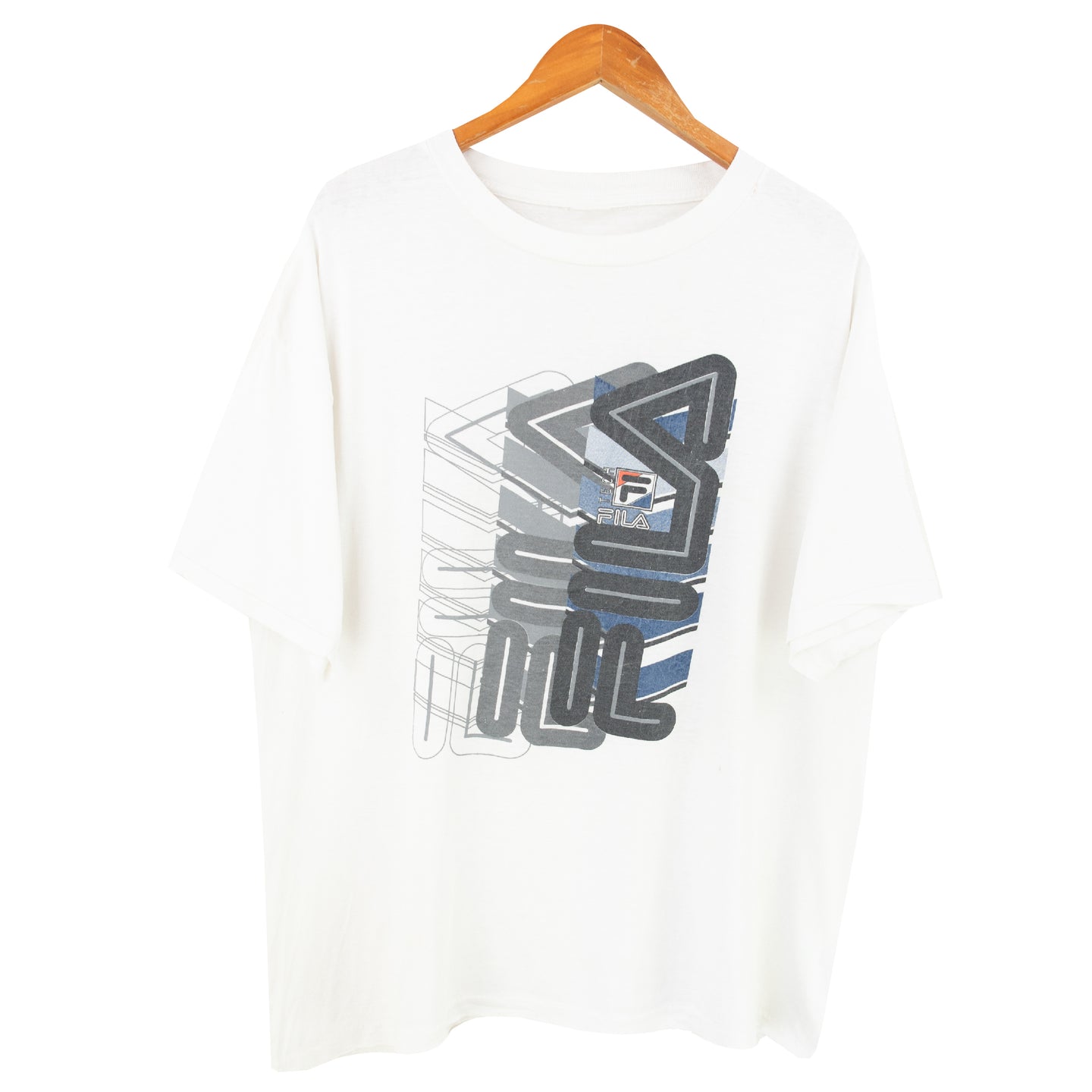 VINTAGE FILA ABSTRACT GRAPHIC T SHIRT - L