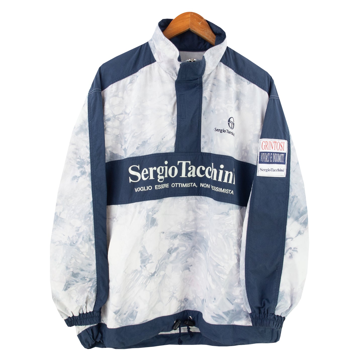 VINTAGE SERGIO TACCHINI LIGHT WINDBREAKER 1/4 ZIP - L