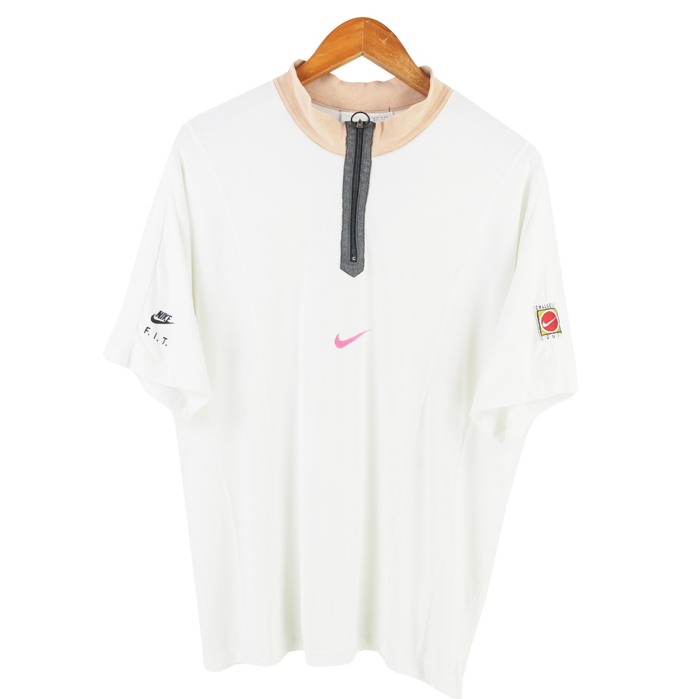 VINTAGE RARE NIKE CHALLENGE COURT 1/4 T SHIRT - L
