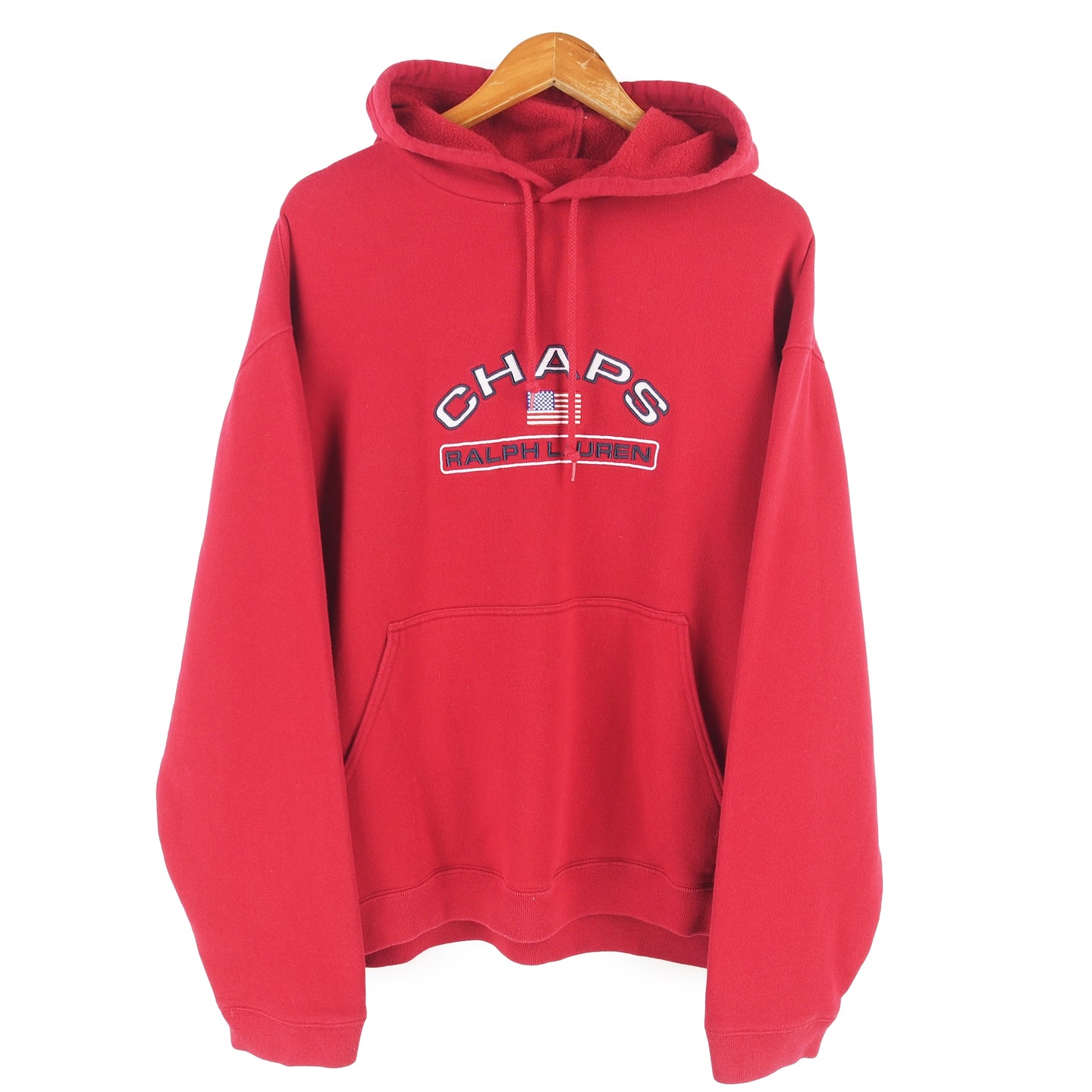 VINTAGE CHAPS EMBROIDERED HOODIE - L