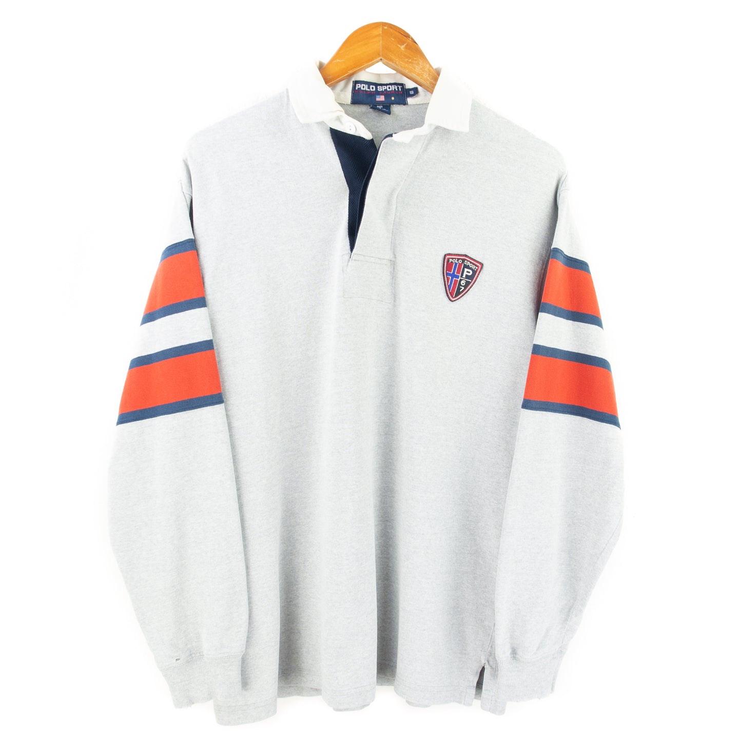 VINTAGE RARE POLO SPORT 'POLICE BADGE' RUGBY - M