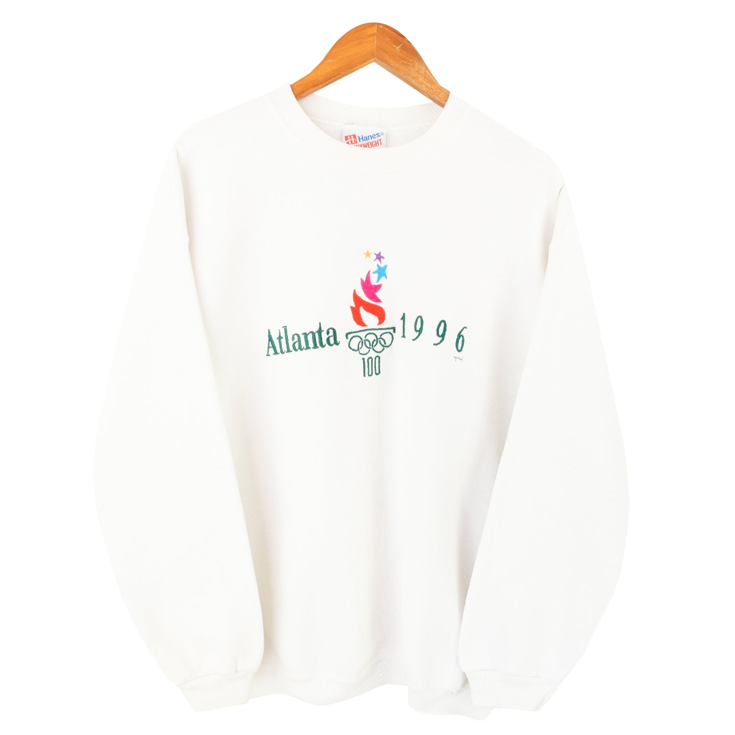 VINTAGE ATLANTA 1996 EMBROIDERED CREWNECK - L