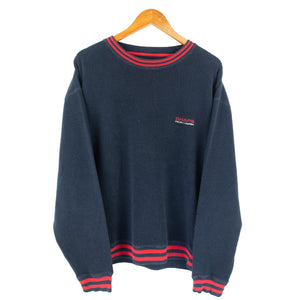 VINTAGE CHAPS EMBROIDERED FLEECE CREW - L