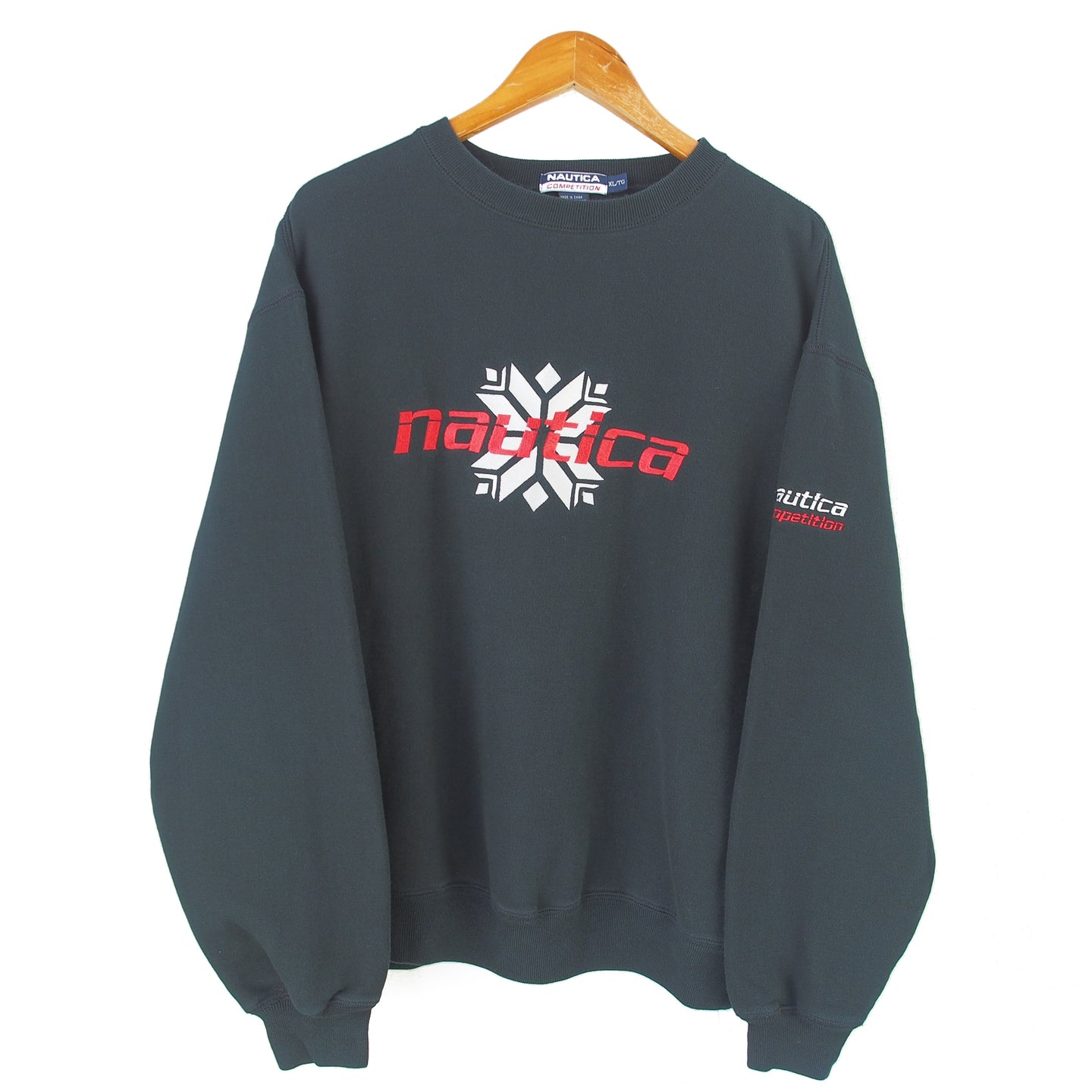 VINTAGE NAUTICA COMP WINTER EMBROIDERED CREW - XL