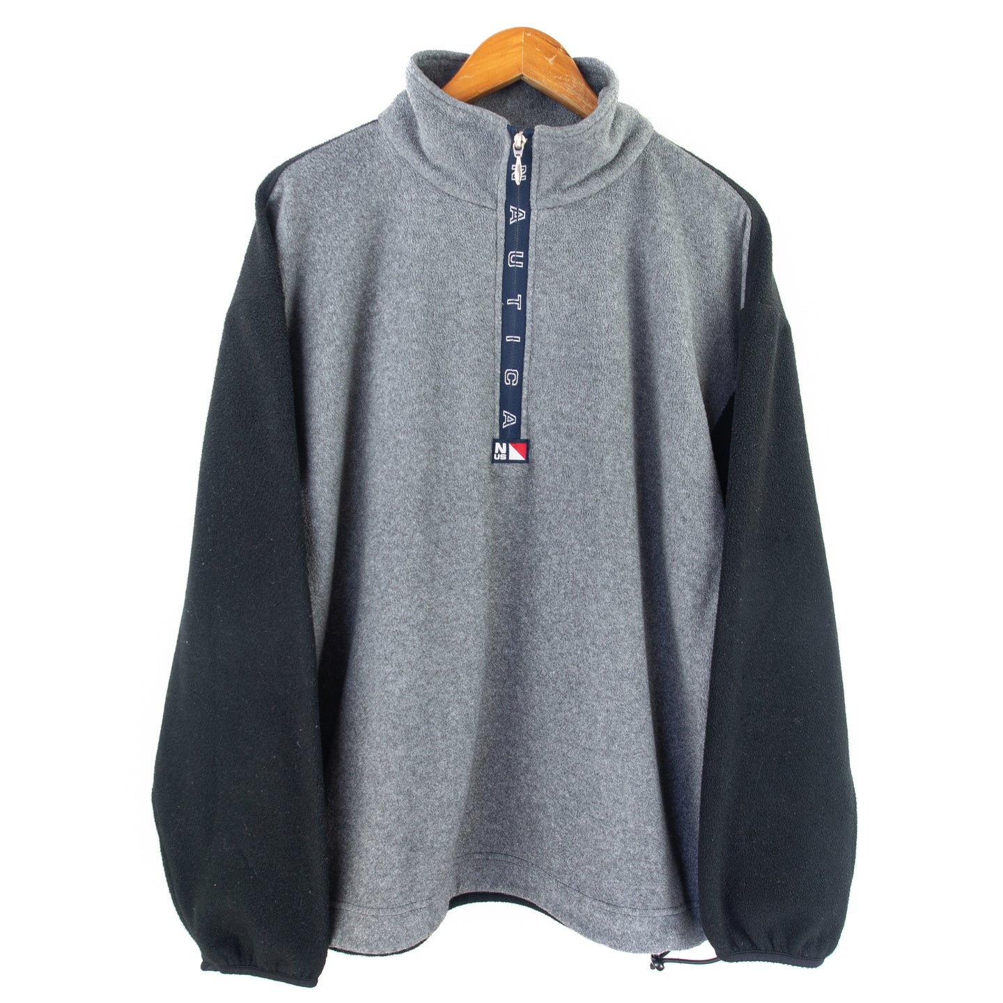 VINTAGE NAUTICA ZIP SPELLOUT FLEECE 1/4 - XL