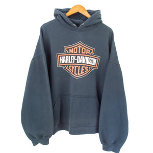 VINTAGE HARLEY DAVIDSON SHIELD HOODIE - XXL