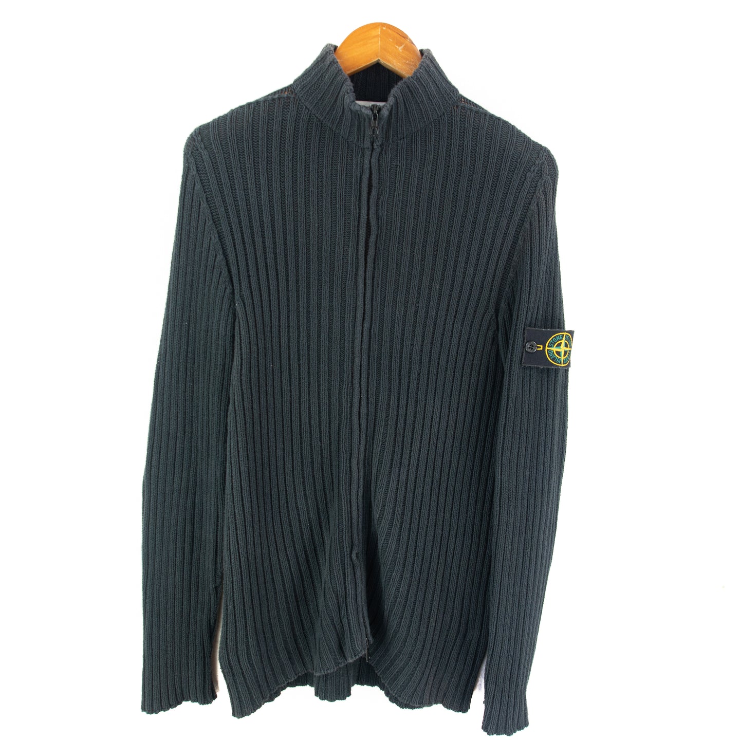 VINTAGE STONE ISLAND KNITTED ZIP UP - L