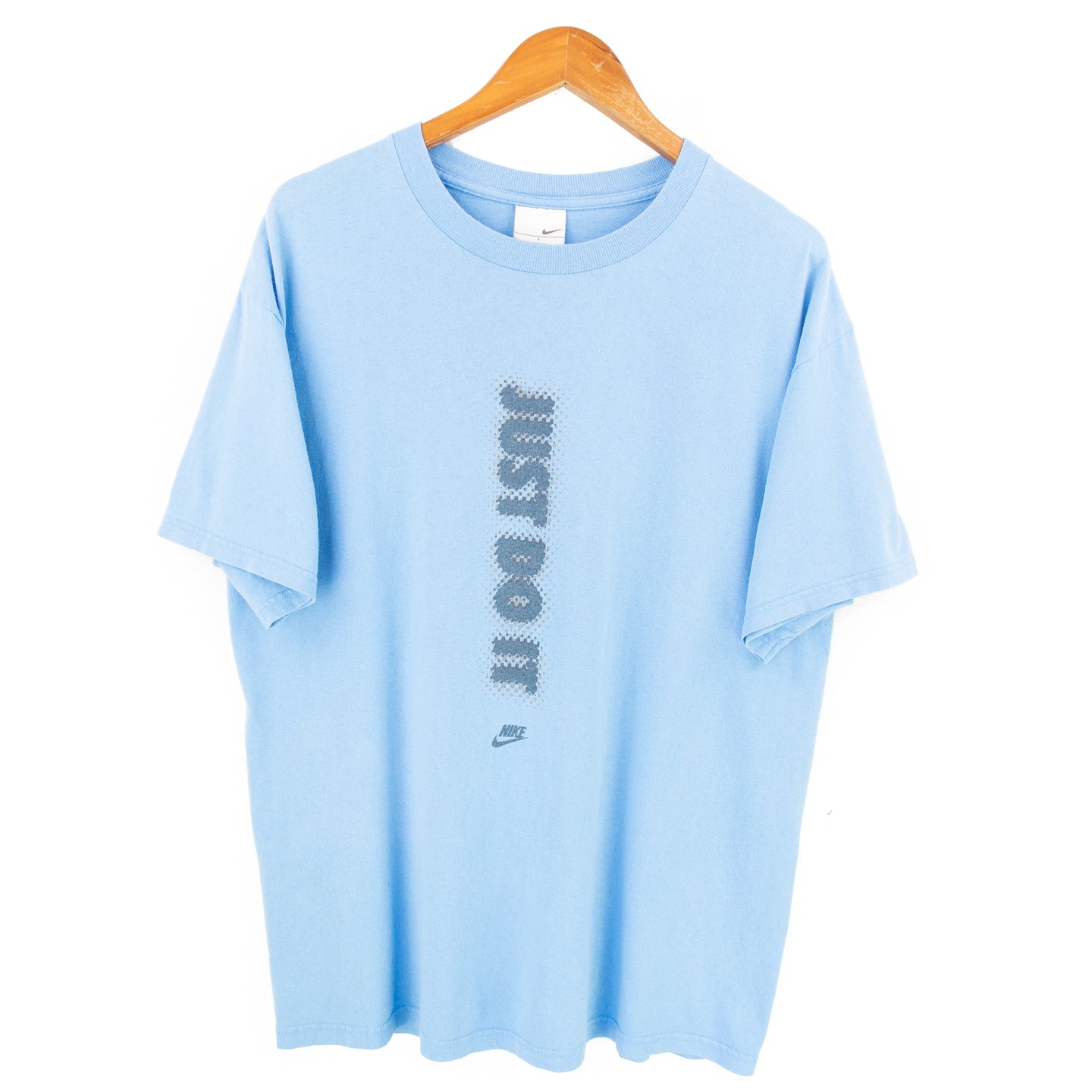 VINTAGE NIKE VERTICAL GRAPHIC T SHIRT - L