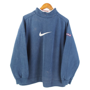 VINTAGE NIKE EMBROIDERED MOCK CREWNECK - L/XL