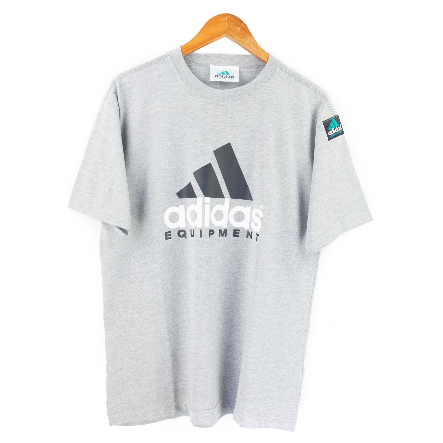 VINTAGE ADIDAS EQT BIG LOGO T SHIRT - L