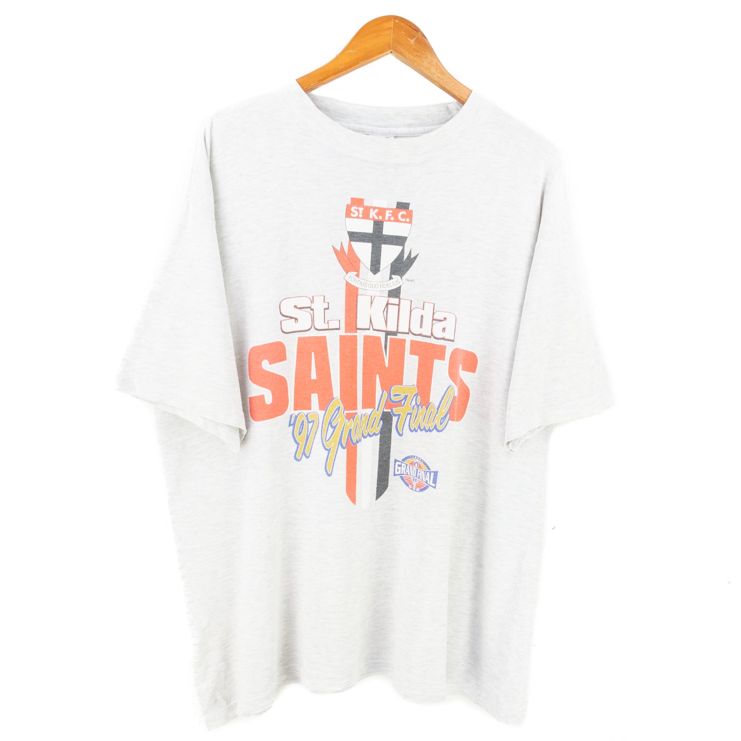 VINTAGE 1997 ST KILDA GRAND FINAL DOUBLE SIDED T SHIRT - XL