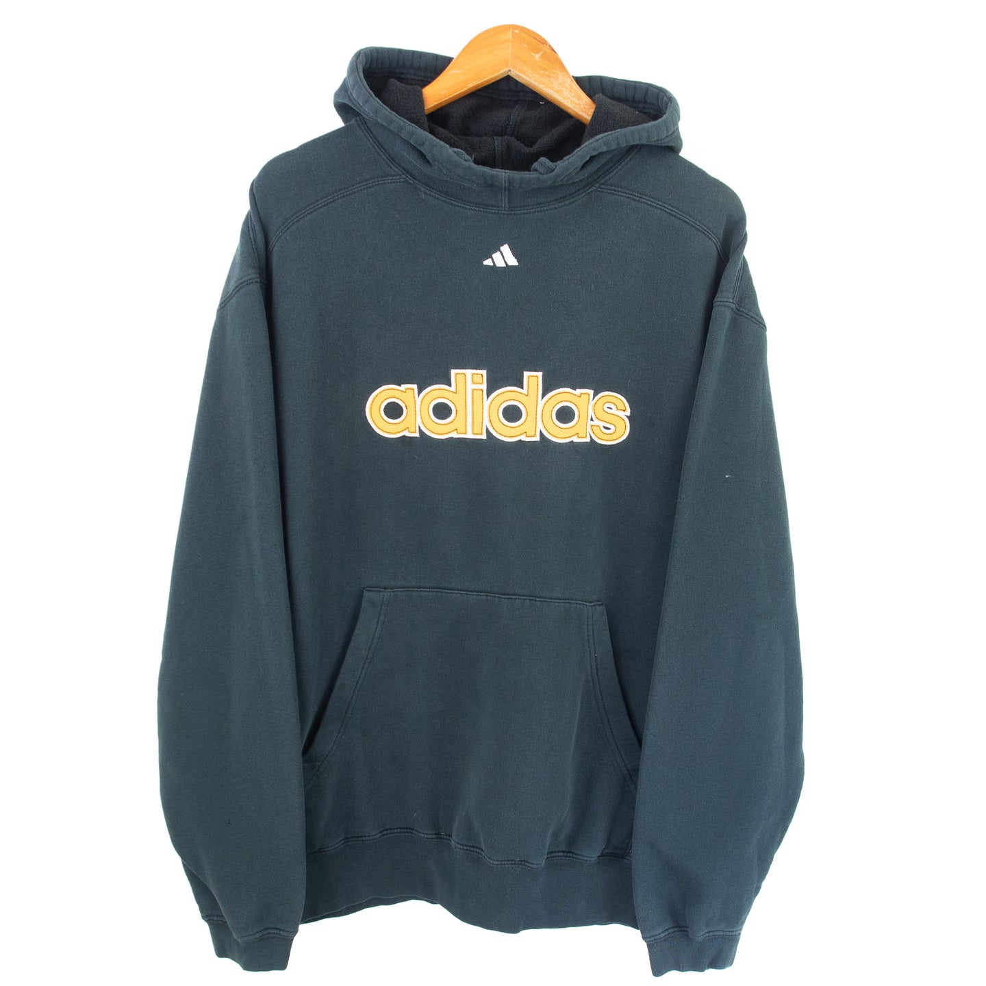 VINTAGE ADIDAS CENTRE LOGO HOODIE - XL