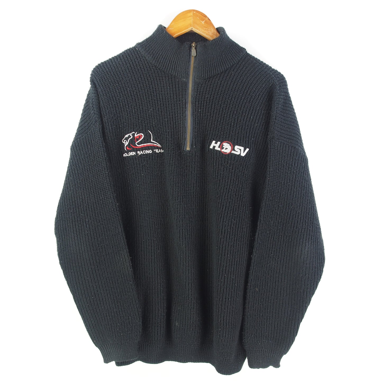 VINTAGE HOLDEN HSV EMBROIDERED KNIT 1/4 ZIP - L