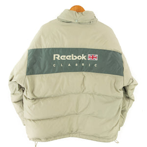 VINTAGE REEBOK PISTACHIO GREEN PUFFER JACKET - XL