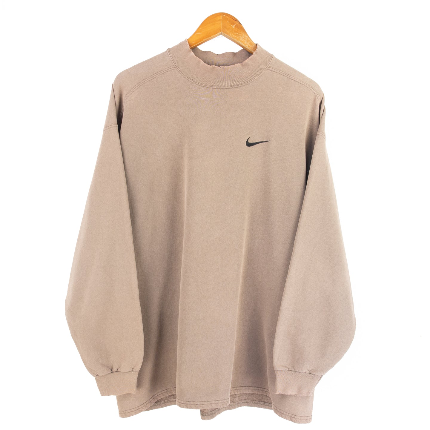 VINTAGE RARE NIKE BROWN MOCK CREWNECK - XL