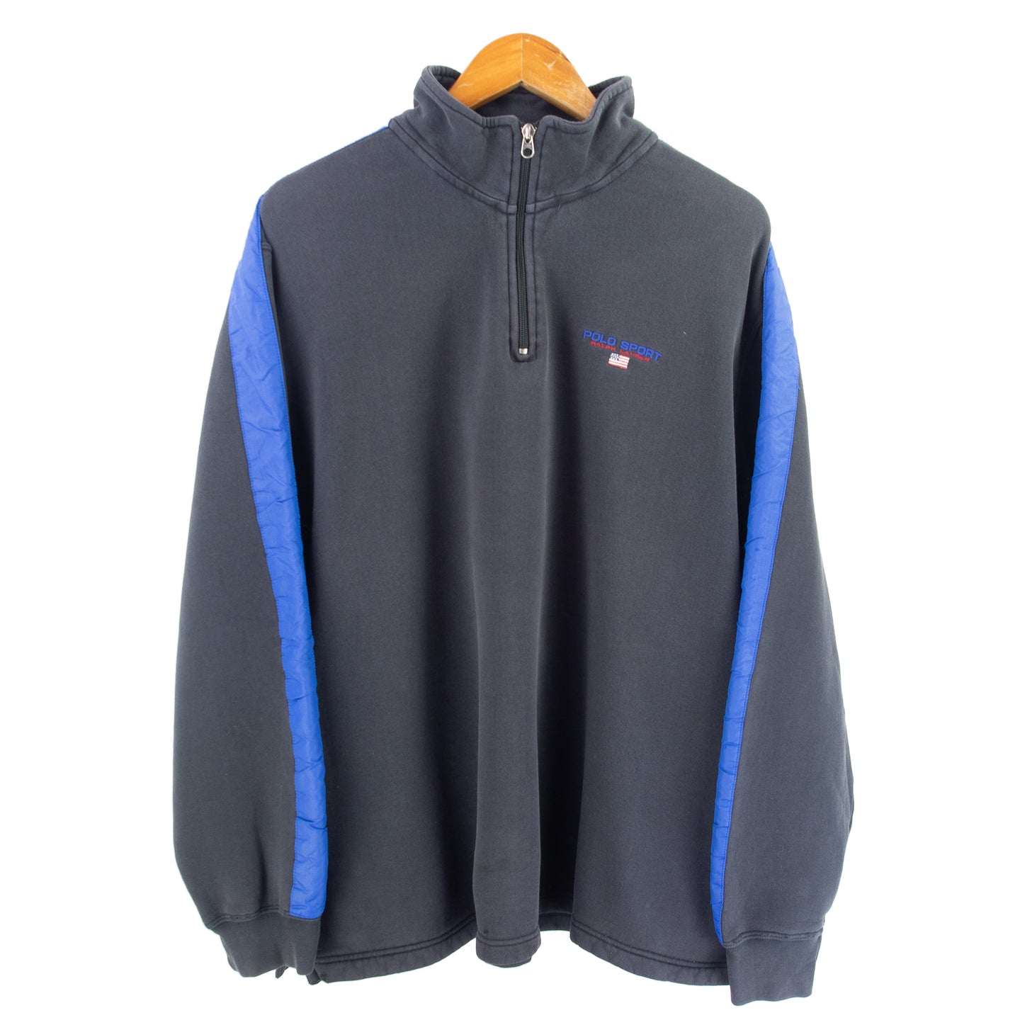 VINTAGE POLO SPORT FLAG BACK 1/4 ZIP - XL