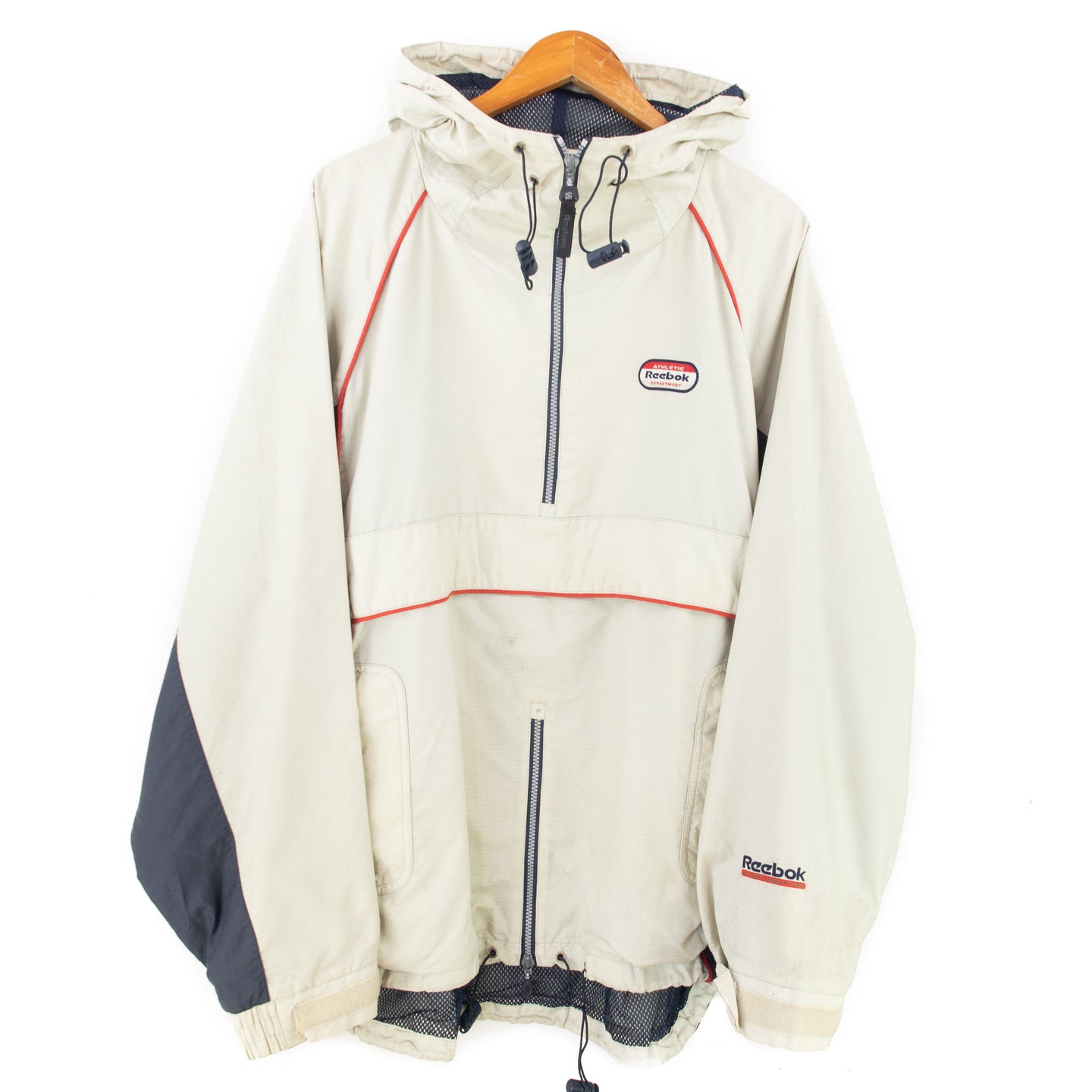 VINTAGE REEBOK TECH 1/4 LINED JACKET - XL