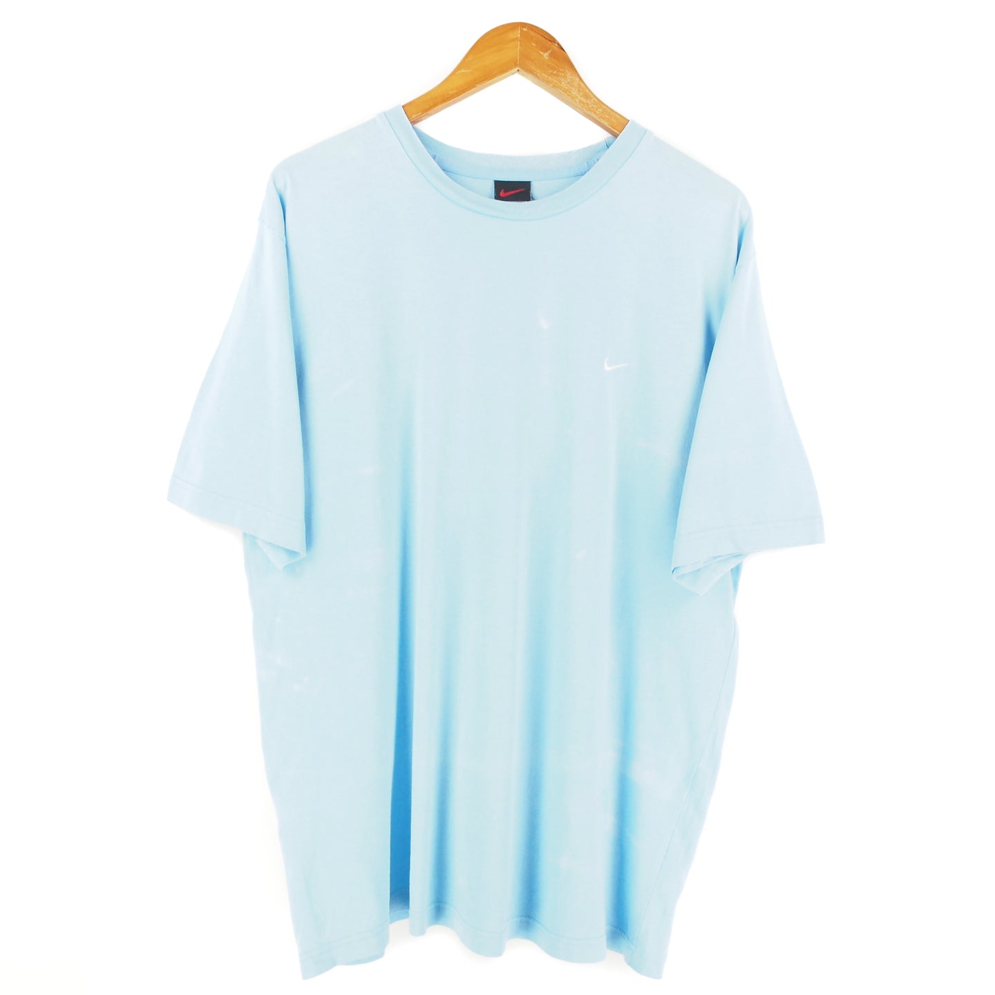 VINTAGE NIKE BABY BLUE MINI SWOOSH T SHIRT - L