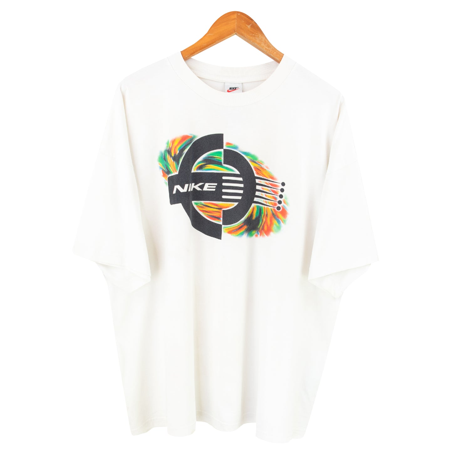 VINTAGE NIKE ABSTRACT GRAPHIC T SHIRT - XXL