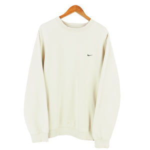 VINTAGE NIKE SWOOSH CREAM CREWNECK - XL