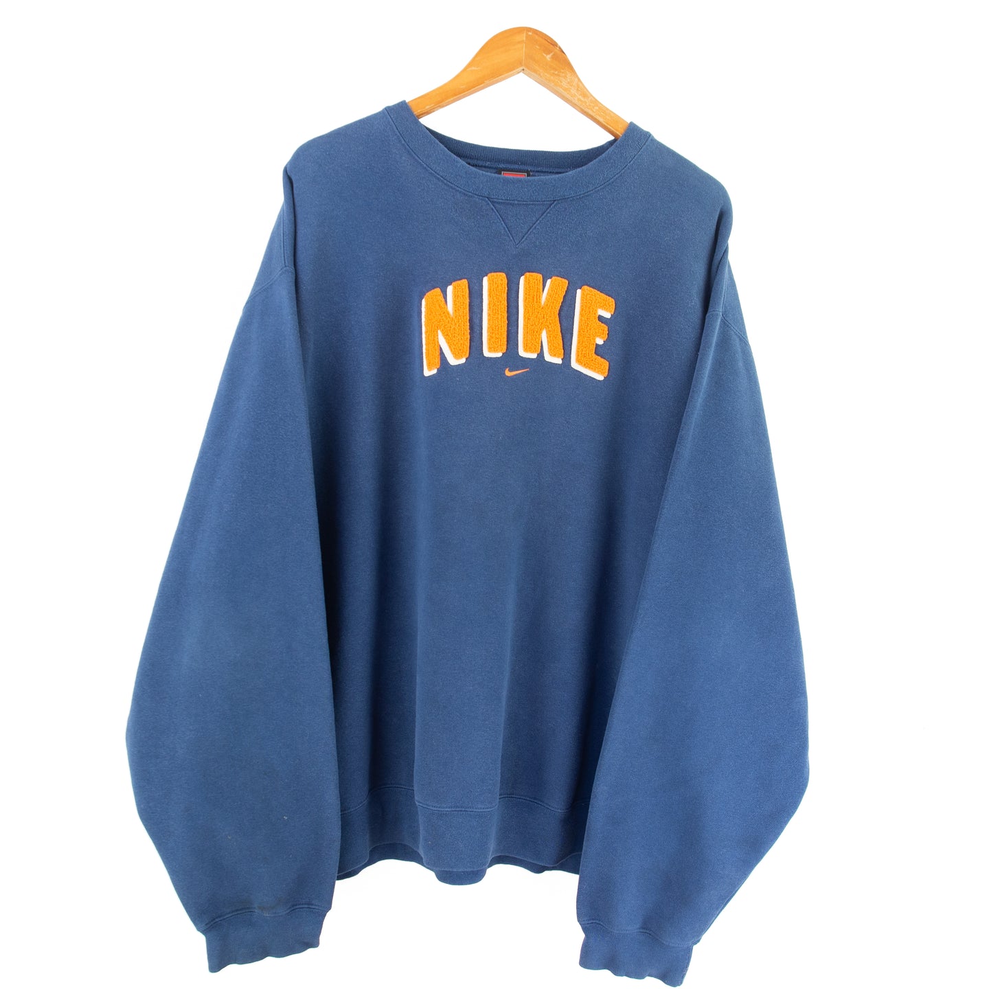 VINTAGE NIKE FUZZY LOGO CREWNECK - XXL