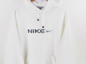 VINAGE NIKE EMBROIDERED FLEECE HOODIE - XL