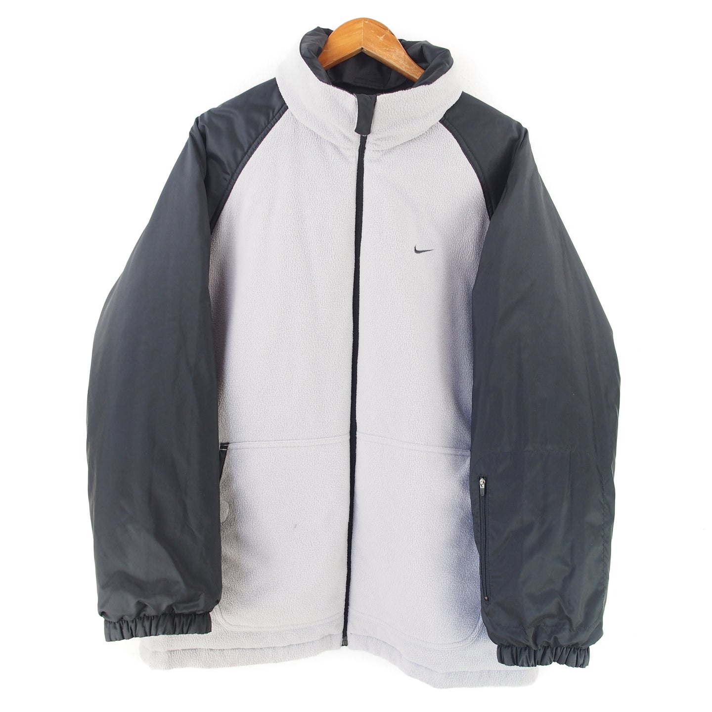VINTAGE NIKE REVERSIBLE FLEECE JACKET - XL