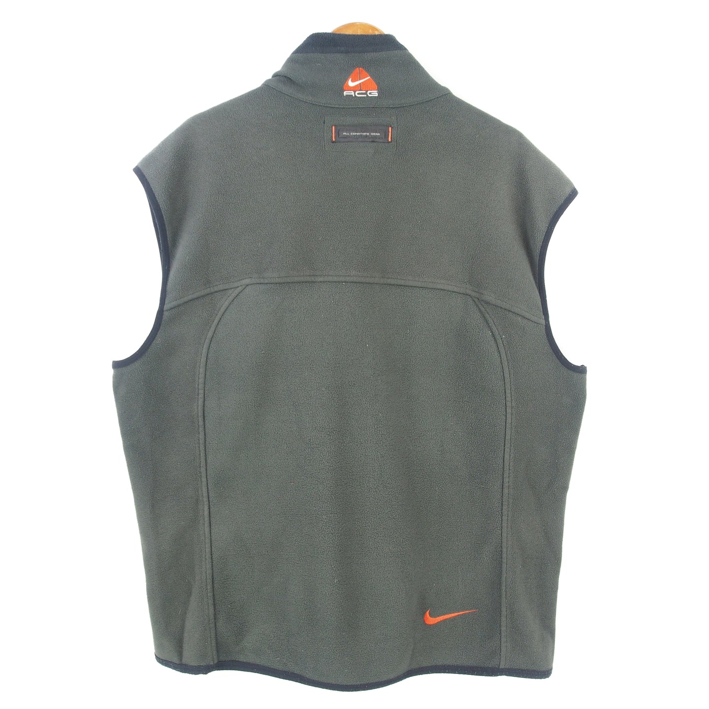 VINTAGE NIKE ACG EMBROIDERED FLEECE VEST - XL