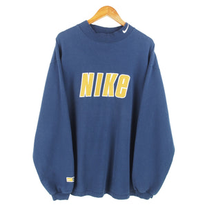 VINTAGE NIKE EMBROIDERED MOCK CREWNECK - XL