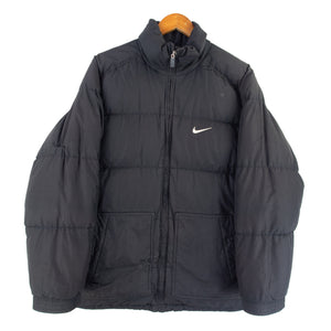 VINTAGE NIKE BIG SWOOSH PUFFER JACKET - L/XL