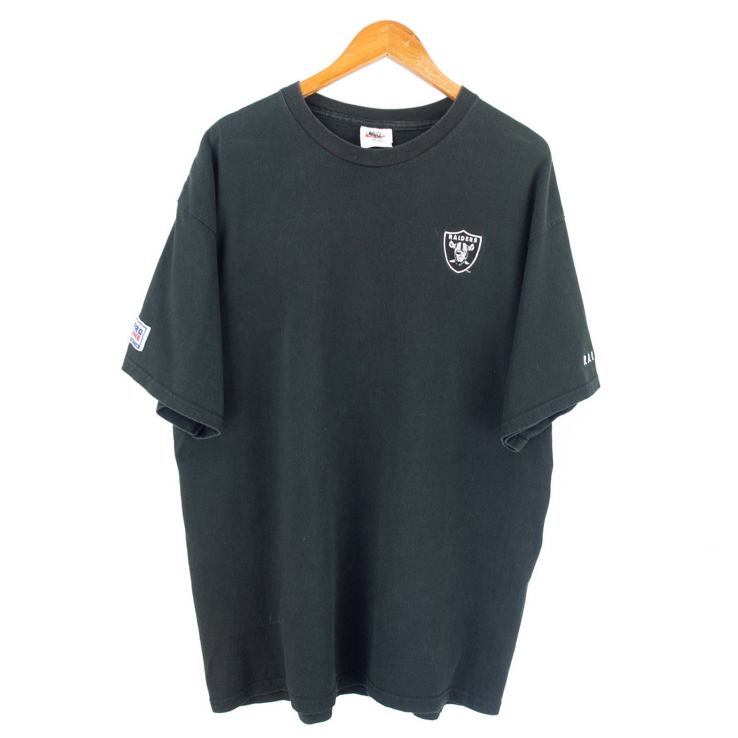 VINTAGE NIKE RAIDERS THICK T SHIRT - XL