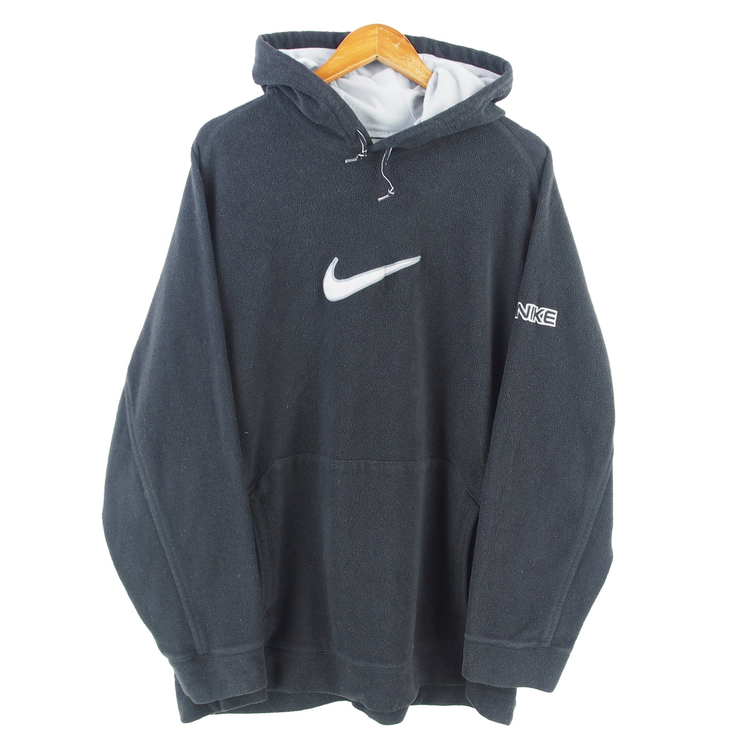 VINTAGE NIKE EMBROIDERED FLEECE HOODIE - XXL
