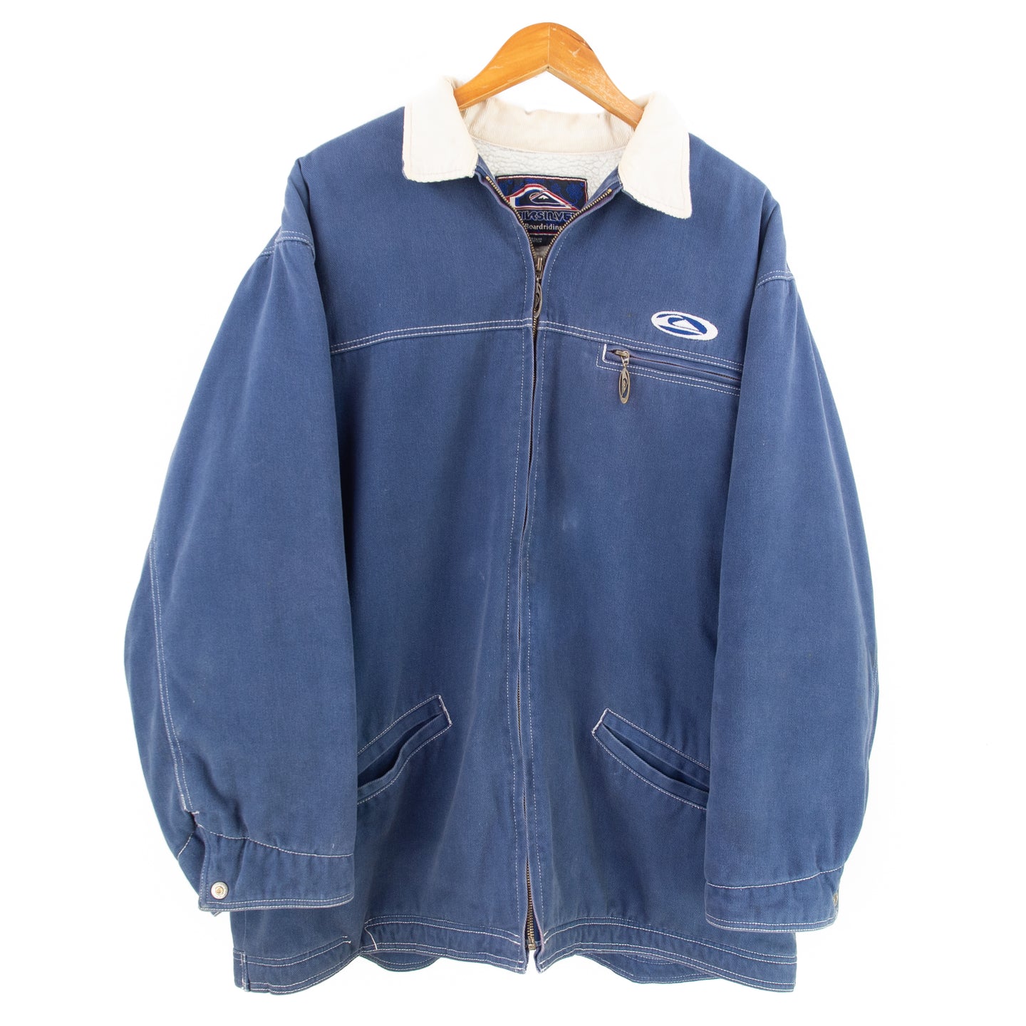 VINTAGE QUIKSILVER SHERPA LINED HEAVY COAT - XL